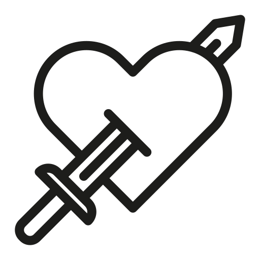 Bleeding, sword, heart, art and design, valentines day icon